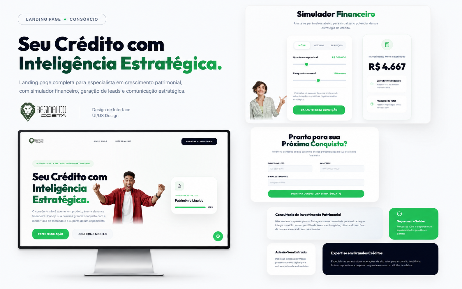 Reginaldo Costa / Landing Page e App Simulador Financeiro